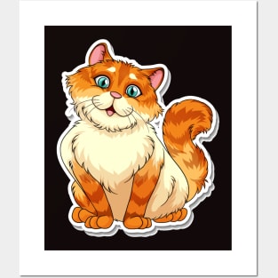 CAT CARTOON CHARACTER Posters and Art